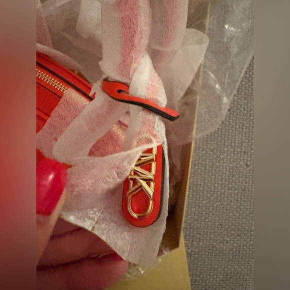 Michael Kors Lulu Mini Satchel Optic Orange Leather – NWT - Picture 9 of 15